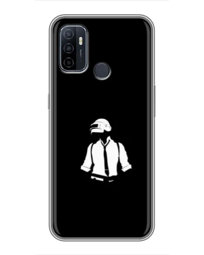 Чехол для OPPO A53 с картинкой «PUBG — белый шлем»