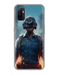 Чехол для OPPO A53 с картинкой «PUBG — реалистичный герой»