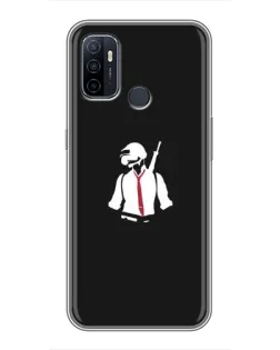 Чехол для OPPO A53 с картинкой «PUBG — силуэт воина»