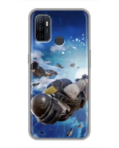 Чехол для OPPO A53 с картинкой «Десант PUBG — прыжок»