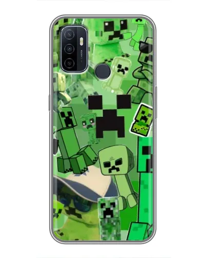 Чехол для OPPO A53 с картинкой «Криперы Minecraft» Чехол для OPPO A53 с картинкой «Криперы Minecraft»