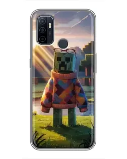 Чехол для OPPO A53 с картинкой «Крипер в свитере» Чехол для OPPO A53 с картинкой «Крипер в свитере»