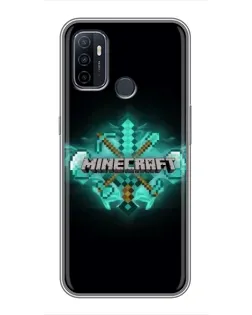 Чехол для OPPO A53 с картинкой «Minecraft Diamond лого» Чехол для OPPO A53 с картинкой «Minecraft Diamond лого»