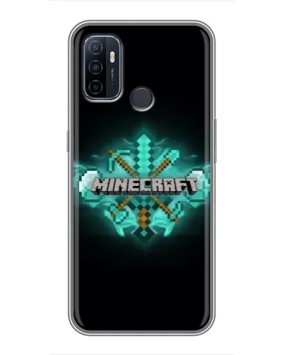 Чехол для OPPO A53 с картинкой «Minecraft Diamond лого» Чехол для OPPO A53 с картинкой «Minecraft Diamond лого»