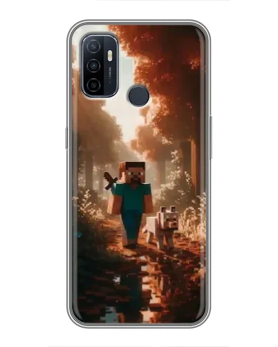 Чехол для OPPO A53 с картинкой «Стив в лесу» Чехол для OPPO A53 с картинкой «Стив в лесу»