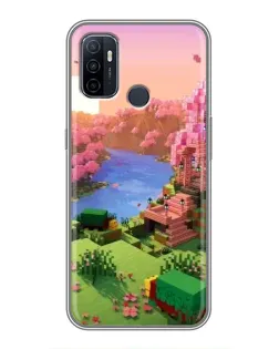 Чехол для OPPO A53 с картинкой «Розовое дерево Minecraft» Чехол для OPPO A53 с картинкой «Розовое дерево Minecraft»