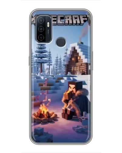 Чехол для OPPO A53 с картинкой «Зимний Minecraft» Чехол для OPPO A53 с картинкой «Зимний Minecraft»
