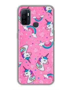 Чехол для OPPO A53 с картинкой «Unicorn паттерн розовый» Чехол для OPPO A53 с картинкой «Unicorn паттерн розовый»