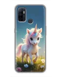 Чехол для OPPO A53 с картинкой «Единорог на поляне» Чехол для OPPO A53 с картинкой «Единорог на поляне»