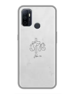 Чохол для OPPO A53 з картинкою «Івана 3:16 Хрест» Чохол для OPPO A53 з картинкою «Івана 3:16 Хрест»