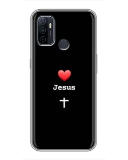 Чохол для OPPO A53 з картинкою «Серце - Jesus» Чохол для OPPO A53 з картинкою «Серце - Jesus»