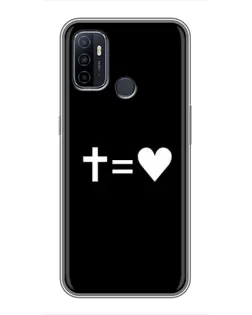 Чохол для OPPO A53 з картинкою «Хрест та Серце»