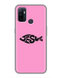 Чохол для OPPO A53 з картинкою «Рожевий символ Jesus»