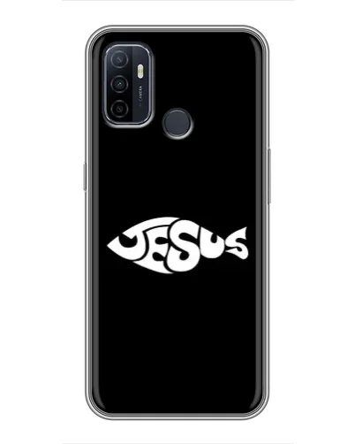 Чехол для OPPO A53 с картинкой «Рыба Jesus» Чехол для OPPO A53 с картинкой «Рыба Jesus»