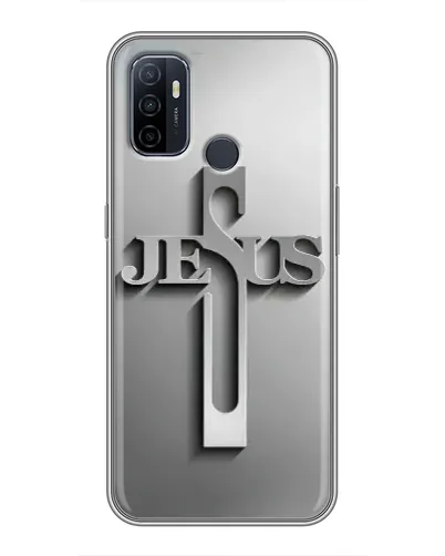 Чехол для OPPO A53 с картинкой «Металлический крест Jesus» Чехол для OPPO A53 с картинкой «Металлический крест Jesus»
