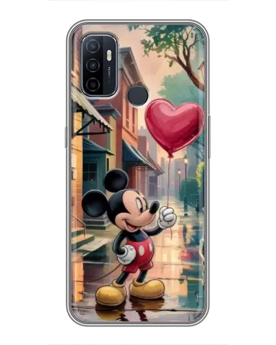 Чехол для OPPO A53 с картинкой «Микки и шарик-сердце»