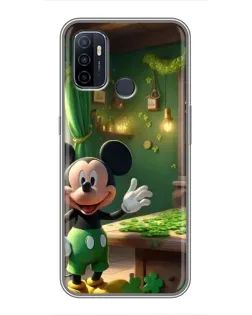 Чехол для OPPO A53 с картинкой «Микки в мастерской»