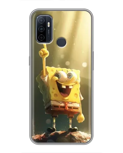 Чехол для OPPO A53 с картинкой «Сияющий Спанч Боб» Чехол для OPPO A53 с картинкой «Сияющий Спанч Боб»