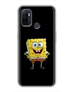 Чехол для OPPO A53 с картинкой «Классический Губка Боб»