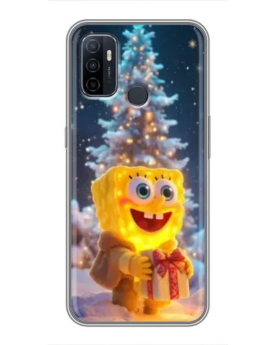 Чехол для OPPO A53 с картинкой «Рождественский Спанч Боб» Чехол для OPPO A53 с картинкой «Рождественский Спанч Боб»
