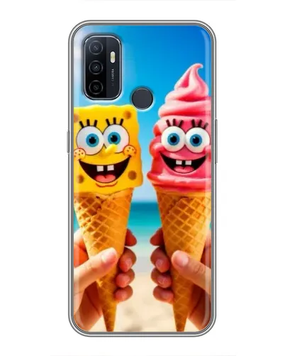Чехол для OPPO A53 с картинкой «Спанч Боб мороженое» Чехол для OPPO A53 с картинкой «Спанч Боб мороженое»