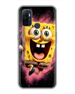Чехол для OPPO A53 с картинкой «Взрывной Спанч Боб»
