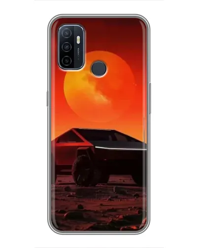 Чехол для OPPO A53 с картинкой «Cybertruck на Марсе»