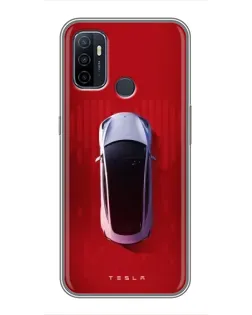 Чехол для OPPO A53 с картинкой «Tesla Top View»