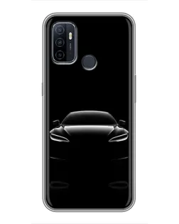 Чехол для OPPO A53 с картинкой «Силуэт Tesla Night»