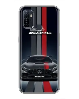 Чехол для OPPO A53 с картинкой «Mercedes — белый карбон» Чехол для OPPO A53 с картинкой «Mercedes — белый карбон»