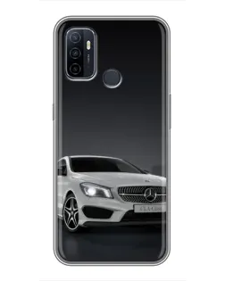 Чехол для OPPO A53 с картинкой «Mercedes AMG GT Silver»