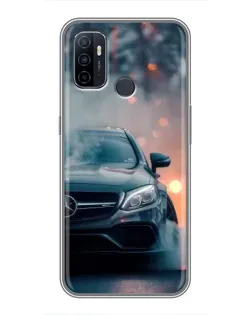 Чехол для OPPO A53 с картинкой «Mercedes — ночной город»