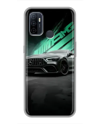 Чехол для OPPO A53 с картинкой «Темный Mercedes AMG»