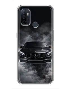 Чехол для OPPO A53 с картинкой «Mercedes в дыму»