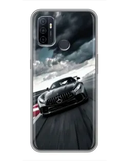 Чехол для OPPO A53 с картинкой «Гоночный Mercedes AMG»