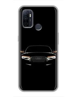 Чохол для OPPO A53 з картинкою «Audi — нічний контур»