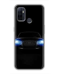 Чохол для OPPO A53 з картинкою «Audi в неоні»