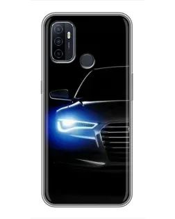 Чохол для OPPO A53 з картинкою «Неоновий погляд Audi»