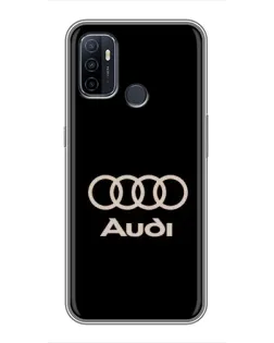 Чохол для OPPO A53 з картинкою «Audi — золотий логотип»