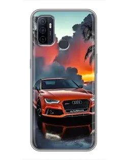 Чохол для OPPO A53 з картинкою «Audi — захід сонця»