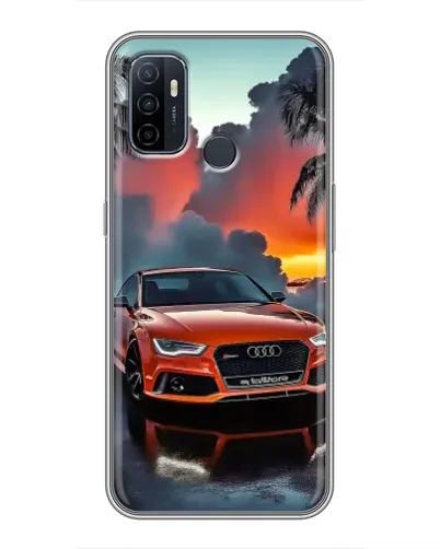 Чехол для OPPO A53 с картинкой «Audi — закат»