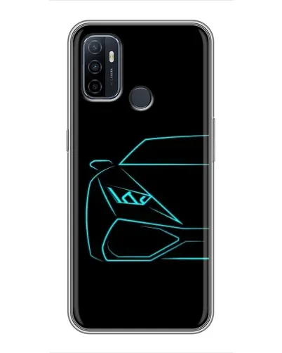 Чехол для OPPO A53 с картинкой «Голубой силуэт Lamborghini» Чехол для OPPO A53 с картинкой «Голубой силуэт Lamborghini»