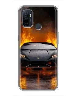 Чехол для OPPO A53 с картинкой «Lamborghini в огне» Чехол для OPPO A53 с картинкой «Lamborghini в огне»