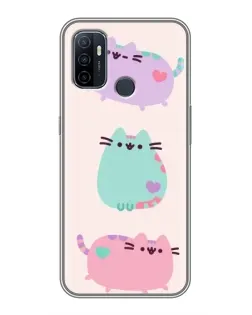 Чохол для OPPO A53 з картинкою «Pusheen тріо» Чохол для OPPO A53 з картинкою «Pusheen тріо»