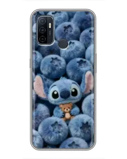 Чехол для OPPO A53 с картинкой «Стич и голубика» Чехол для OPPO A53 с картинкой «Стич и голубика»