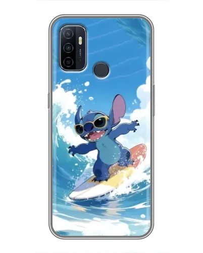 Чехол для OPPO A53 с картинкой «Стич на волне»