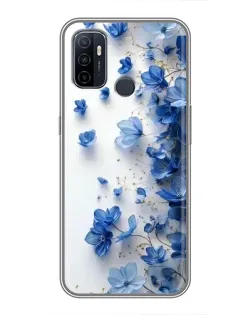 Чехол для OPPO A53 с картинкой «Голубой цветочный каскад» Чехол для OPPO A53 с картинкой «Голубой цветочный каскад»