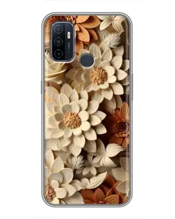 Чехол для OPPO A53 с картинкой «Бежевый флористический декор» Чехол для OPPO A53 с картинкой «Бежевый флористический декор»