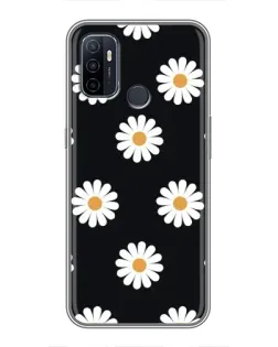 Чехол для OPPO A53 с картинкой «Ромашки на черном» Чехол для OPPO A53 с картинкой «Ромашки на черном»