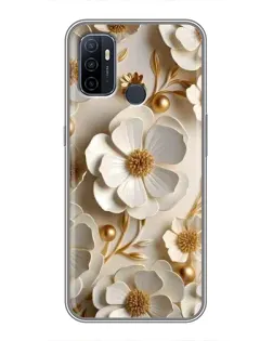 Чехол для OPPO A53 с картинкой «Белие бумажние цвети» Чехол для OPPO A53 с картинкой «Белие бумажние цвети»